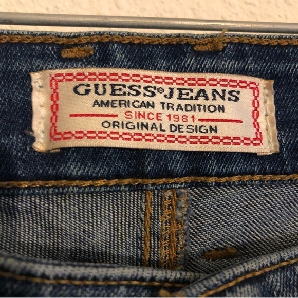 Guess Vintage 1981 Skinny Blue High Waist Jeans Women Size 27 - Picture 6 of 11